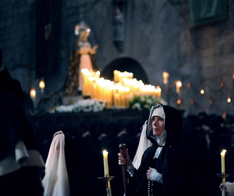 Une scène du film Le Moine