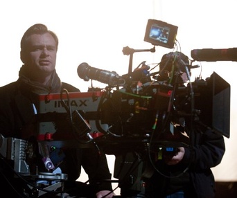 Sur le plateau du film The Dark Knight Rises