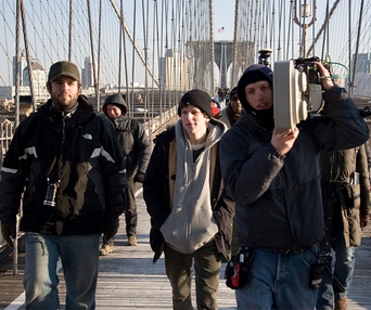 Sur le plateau du film Holy Rollers