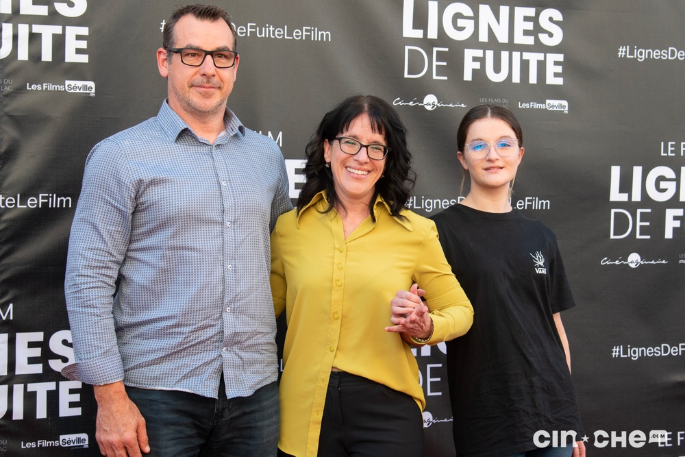 Sur le tapis rouge du film Lignes de fuite