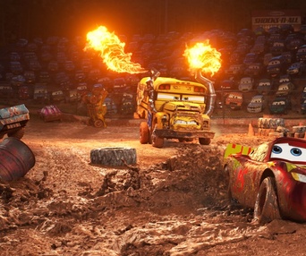 Une scène du film Cars 3