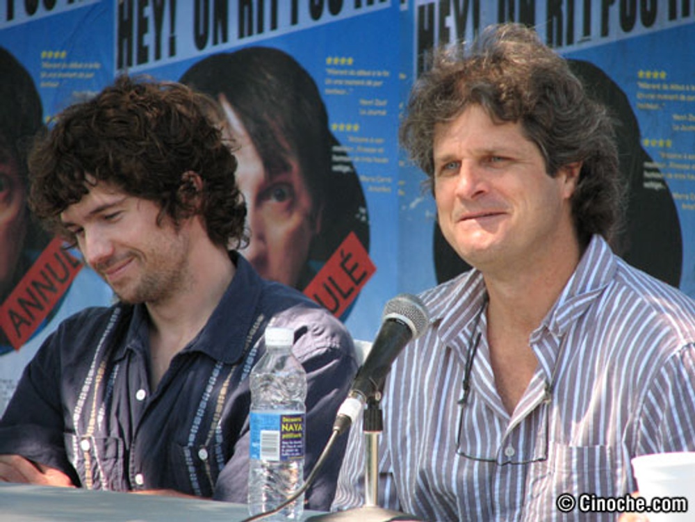 Le réalisateur Richard Jutra et Maxime Denommée