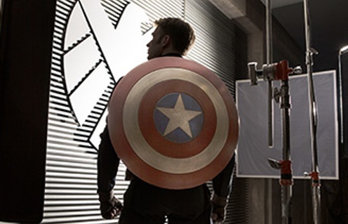 Sur le plateau de Captain America: The Winter Soldier