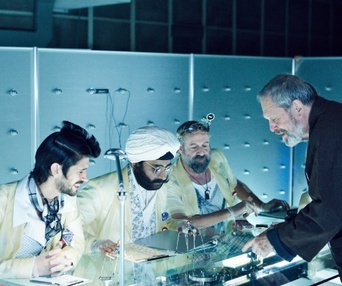 Sur le plateau du film The Zero Theorem