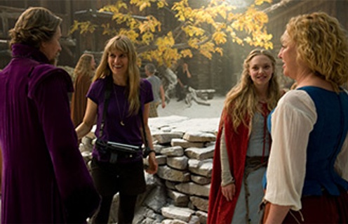 Sur le plateau du film Red Riding Hood