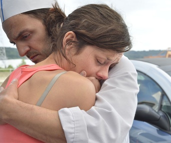Une scène du film Deux jours, une nuit