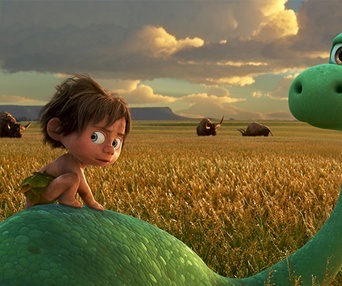 Une scène du film The Good Dinosaure