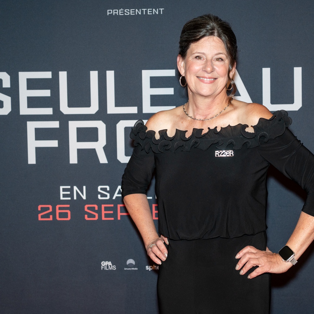 Première du film Seule au front (Out Standing)