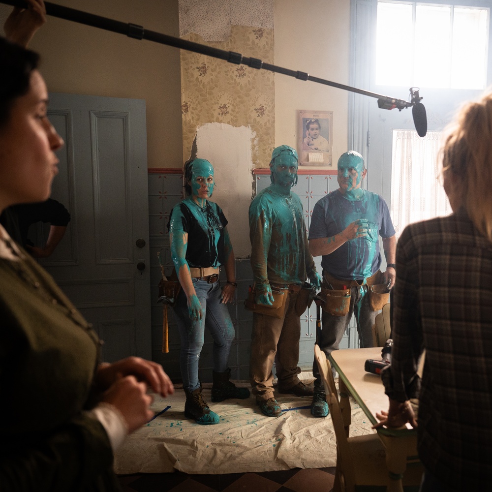 Visite de plateau du film Hantée d'India Desjardins